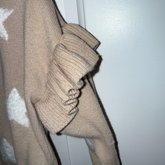 Whitalatin Girls Star Print Ruffle Sleeve Sweater – Size 2T - Picture 3 of 5